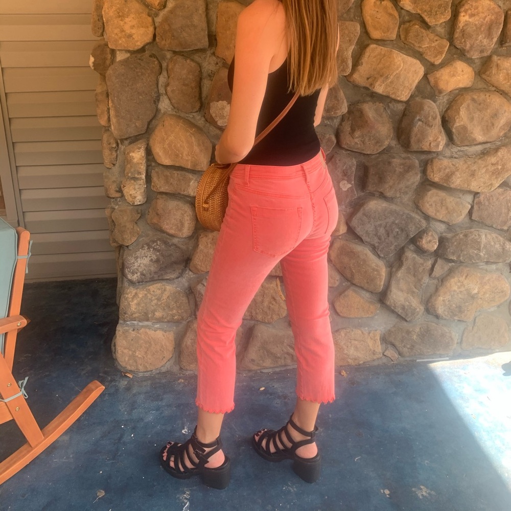 Zara Basic Z1975 Denim Coral Jeans